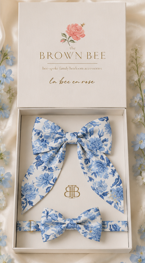 Heritage | Mama + Mini Bowtie Set | La Bee en Bleu