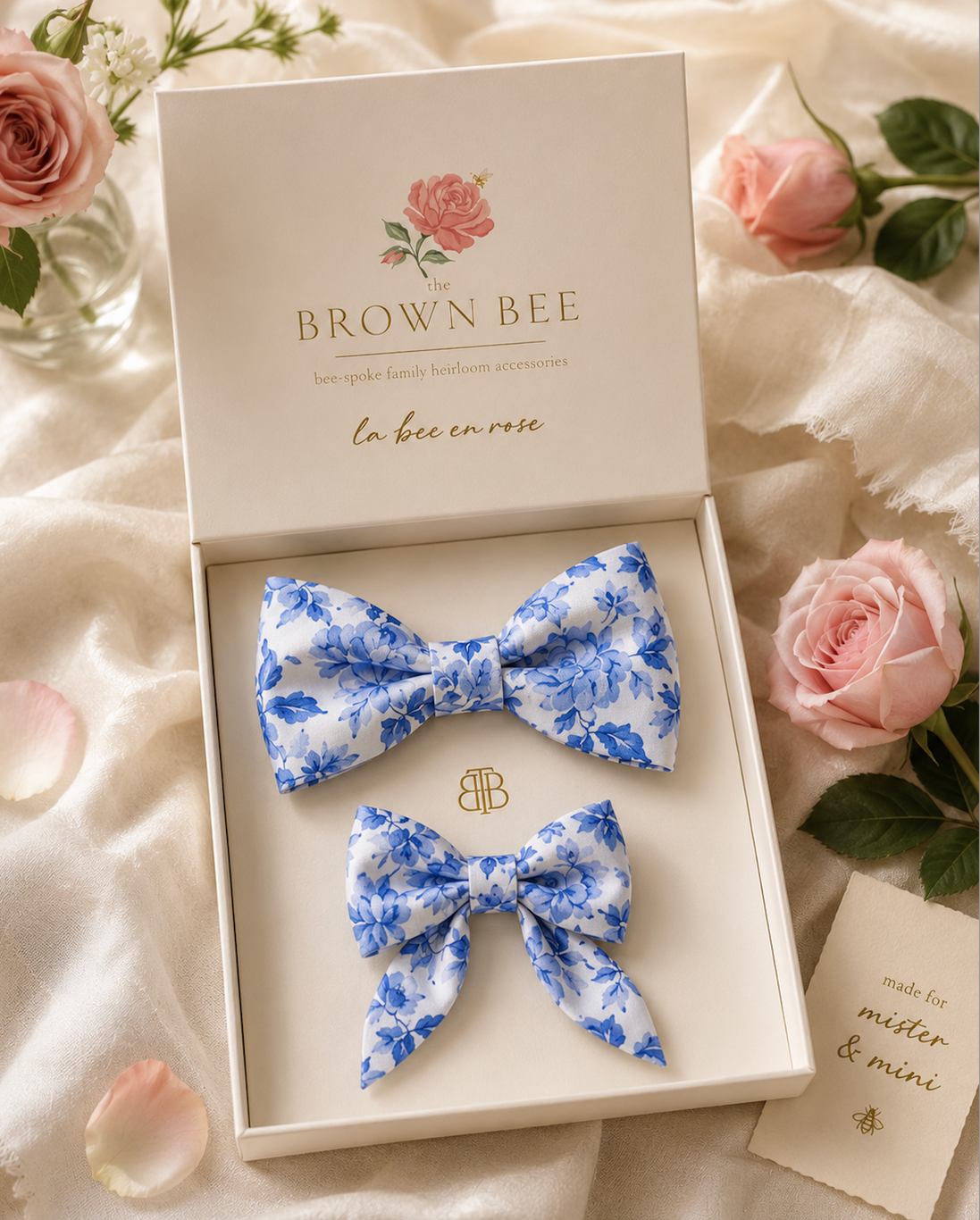 Heritage | Mister + Mini Bow Set | La Bee en Bleu