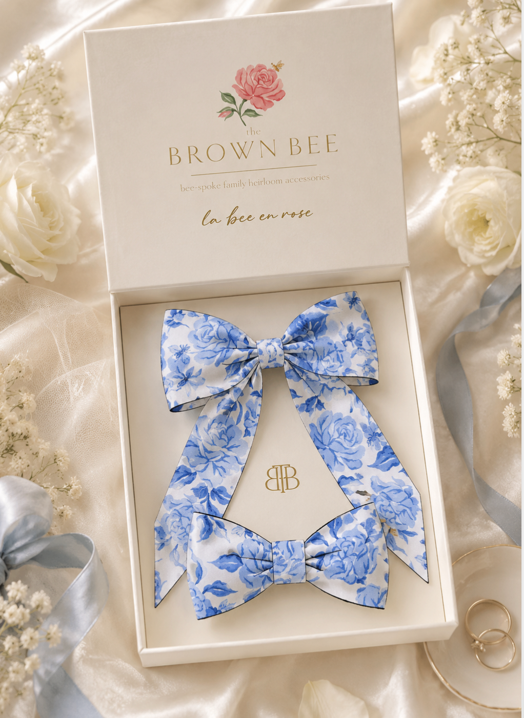 Something Blue | Mister + Mrs Bow Set | La Bee en Bleu