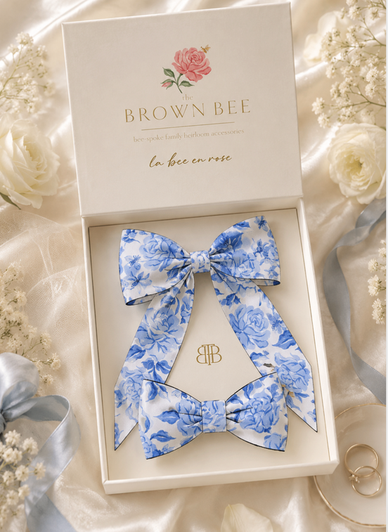 Something Blue | Mister + Mrs Bow Set | La Bee en Bleu